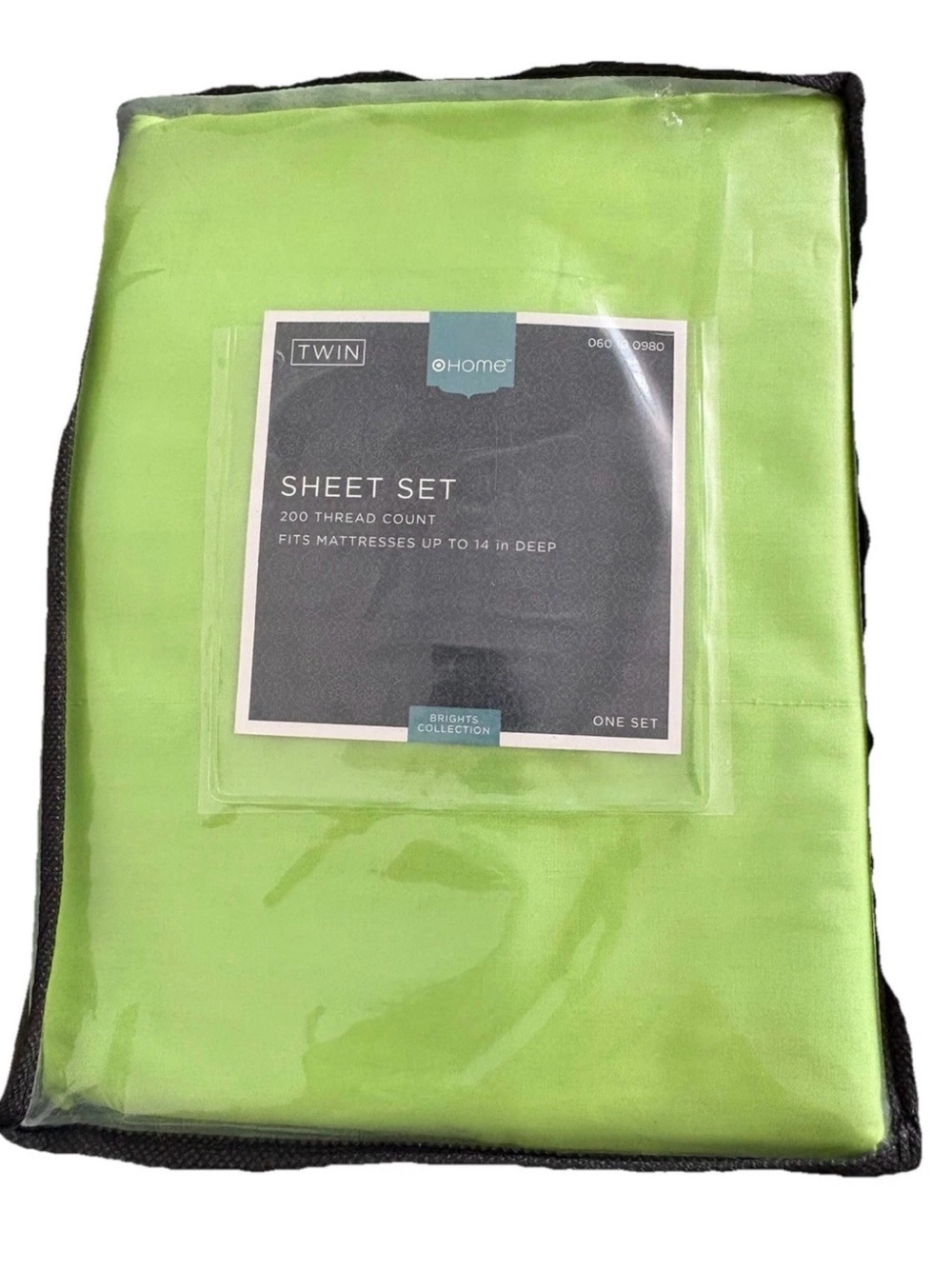 Target Home Twin Sheet Set Lime Green New